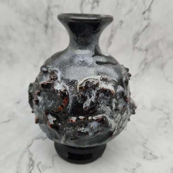 Vintage Sigurður Hákon Arnórsson Handcrafted Lava Vase, Iceland, 1970s - Picture 1 of 7
